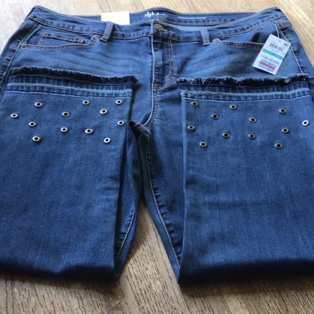 Straight crop jeans#230